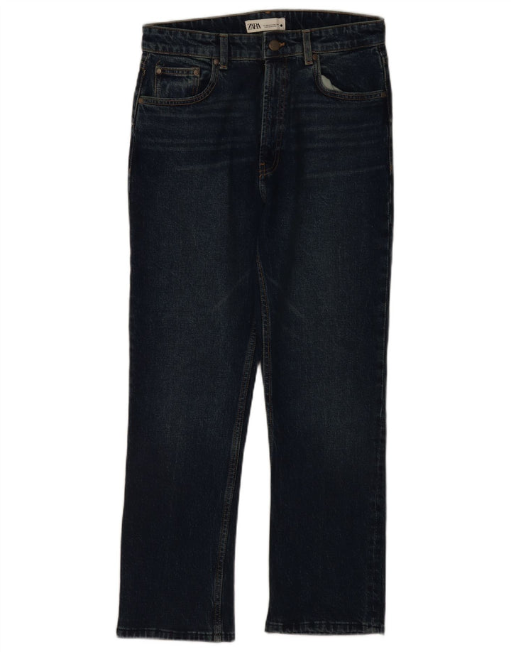 Zara Dame Straight Jeans EU 40 Medium W30 L28 Navy Blue
