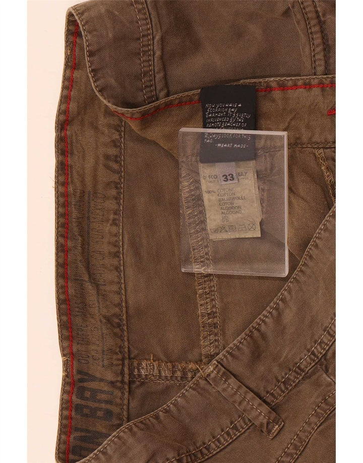 Scorpion Bay Herre Regular Casual Shorts W33 Medium Brown Bomuld