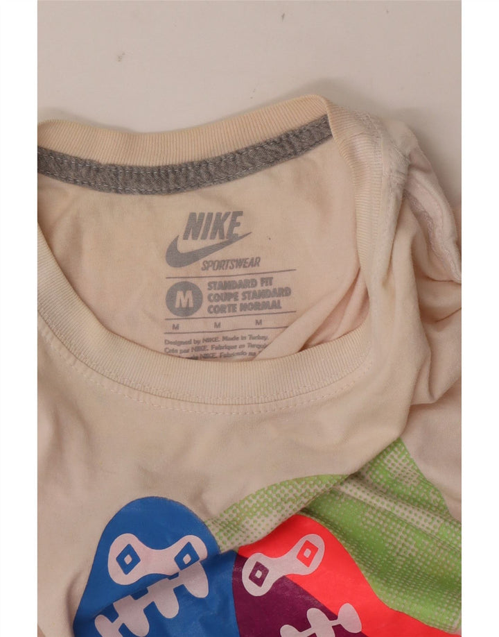Nike Herre Standard Fit Grafisk T-shirt Top Medium White