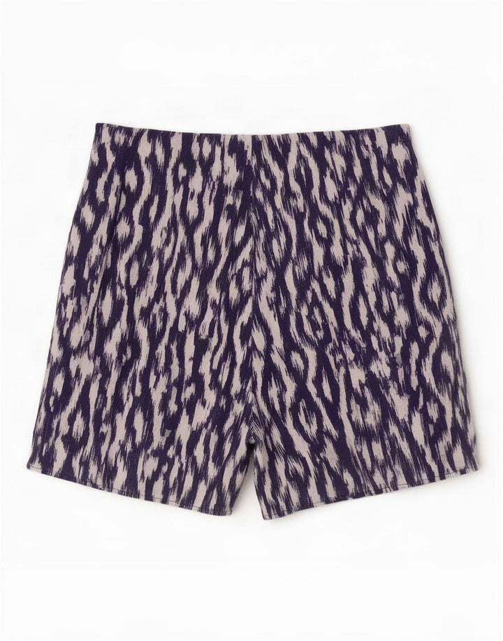 Zara Dame Skort Large W30 Lilla Ikat Viscose
