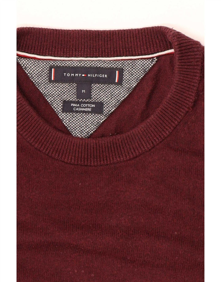 Tommy Hilfiger Herre Crew Neck sweater Medium Maroon Bomuld