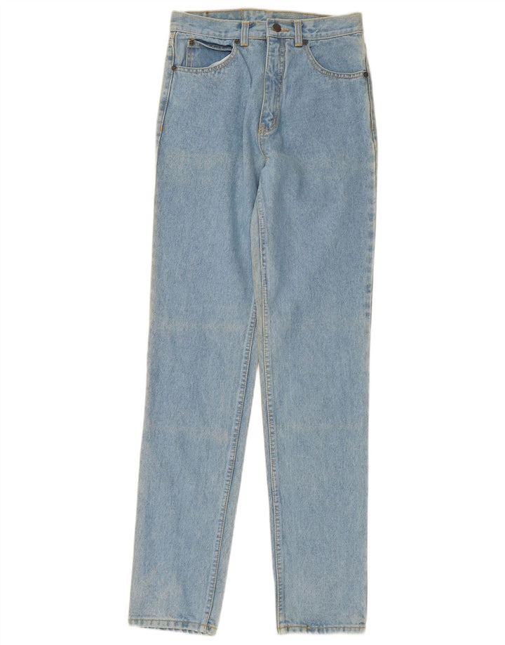VINTAGE Womens Straight Jeans W30 L34 Blue Cotton