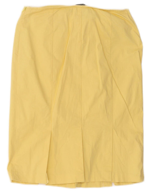 Blumarine lige nederdel til kvinder IT 40 Small W30 gul bomuld