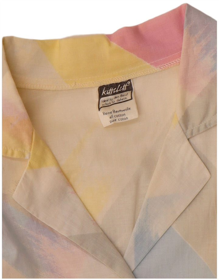 Vintage Dame A-Line Kjole UK 14 Medium Flerfarvet Stribet