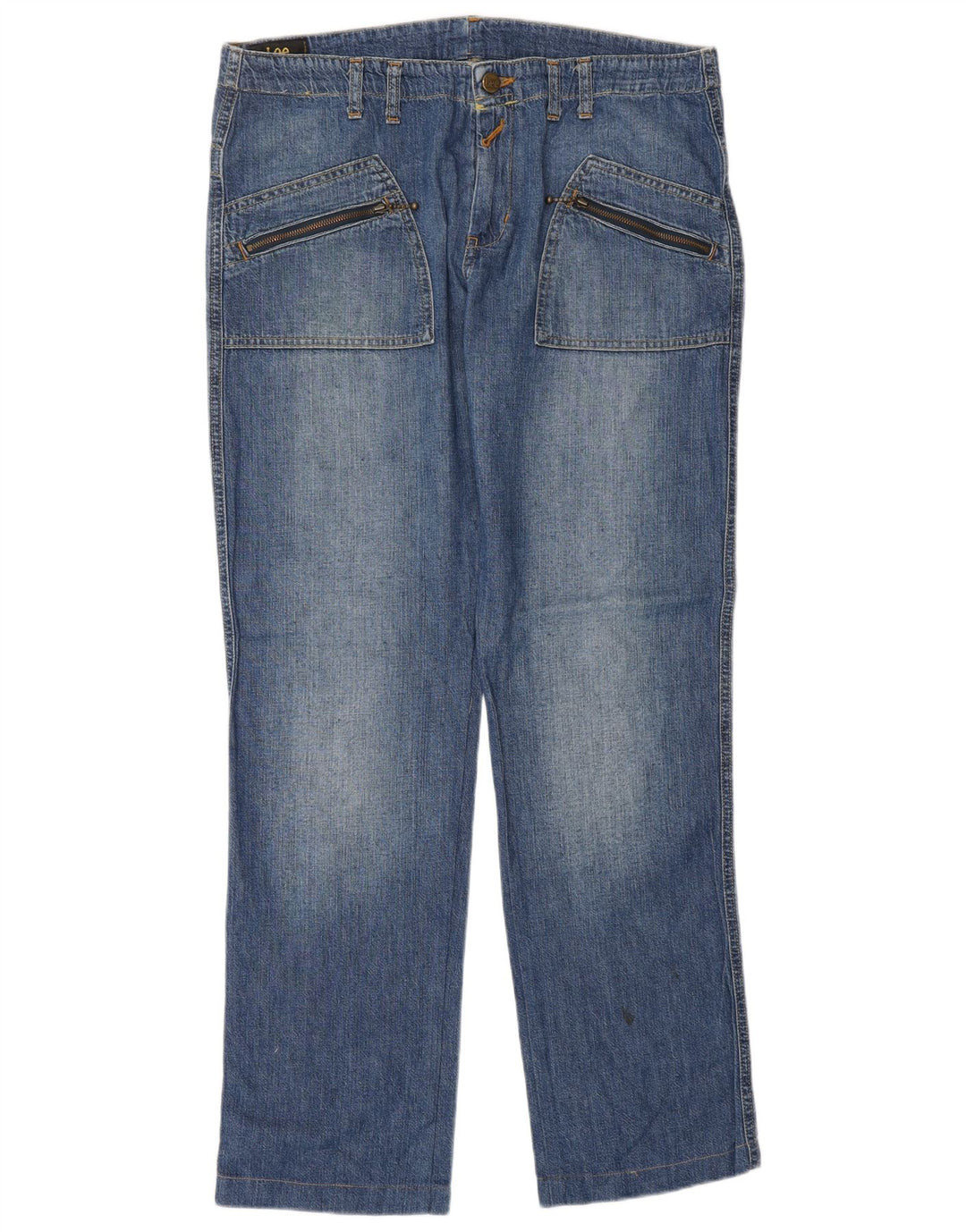 LEE Straight Jeans til kvinder W32 L32 Blå