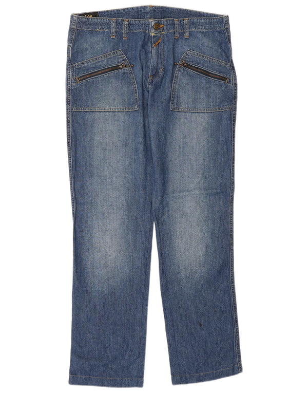 LEE Straight Jeans til kvinder W32 L32 Blå