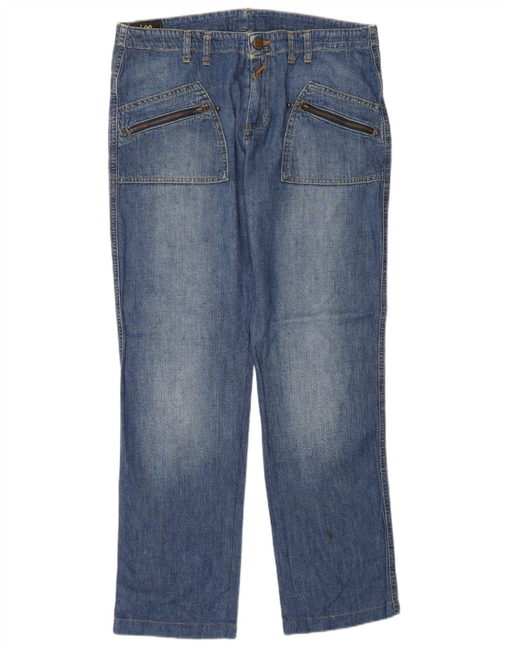 LEE Straight Jeans til kvinder W32 L32 Blå