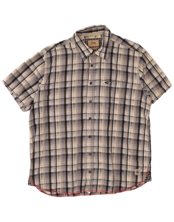 CAMEL ACTIVE Mens Modern Fit Short Sleeve Shirt XL Multicoloured Check