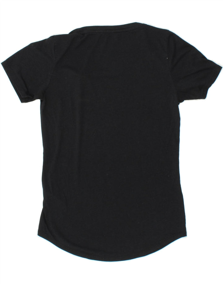 NIKE Womens Graphic T-Shirt Top UK 6 XS Black Polyester Vintage Nike and Second-Hand Nike from Messina Hembry 