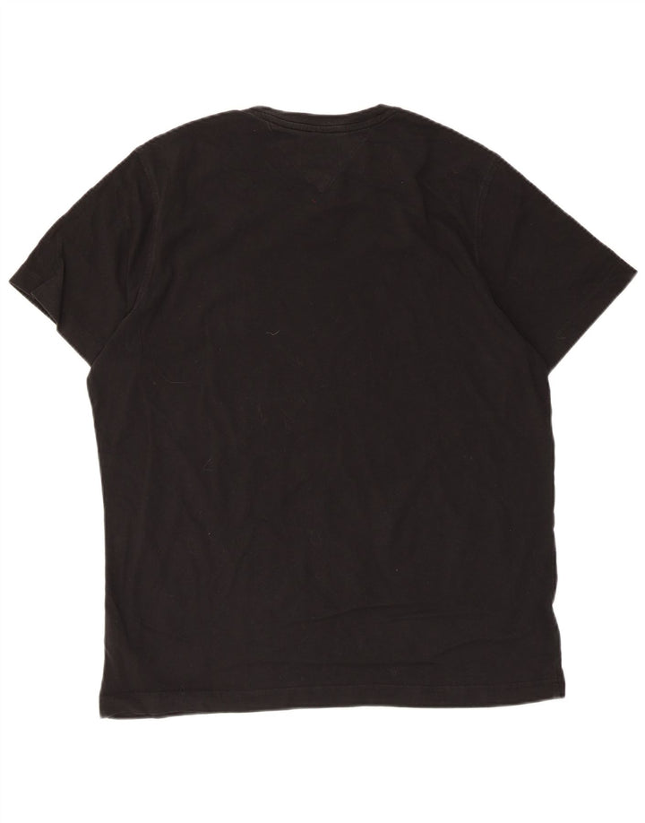 Tommy Hilfiger Herre T-Shirt Top Stor Sort Bomuld