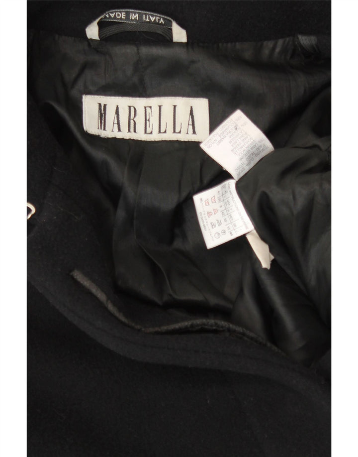 Marella Dame Overfrakke UK 12 Medium Sort Virgin Wool