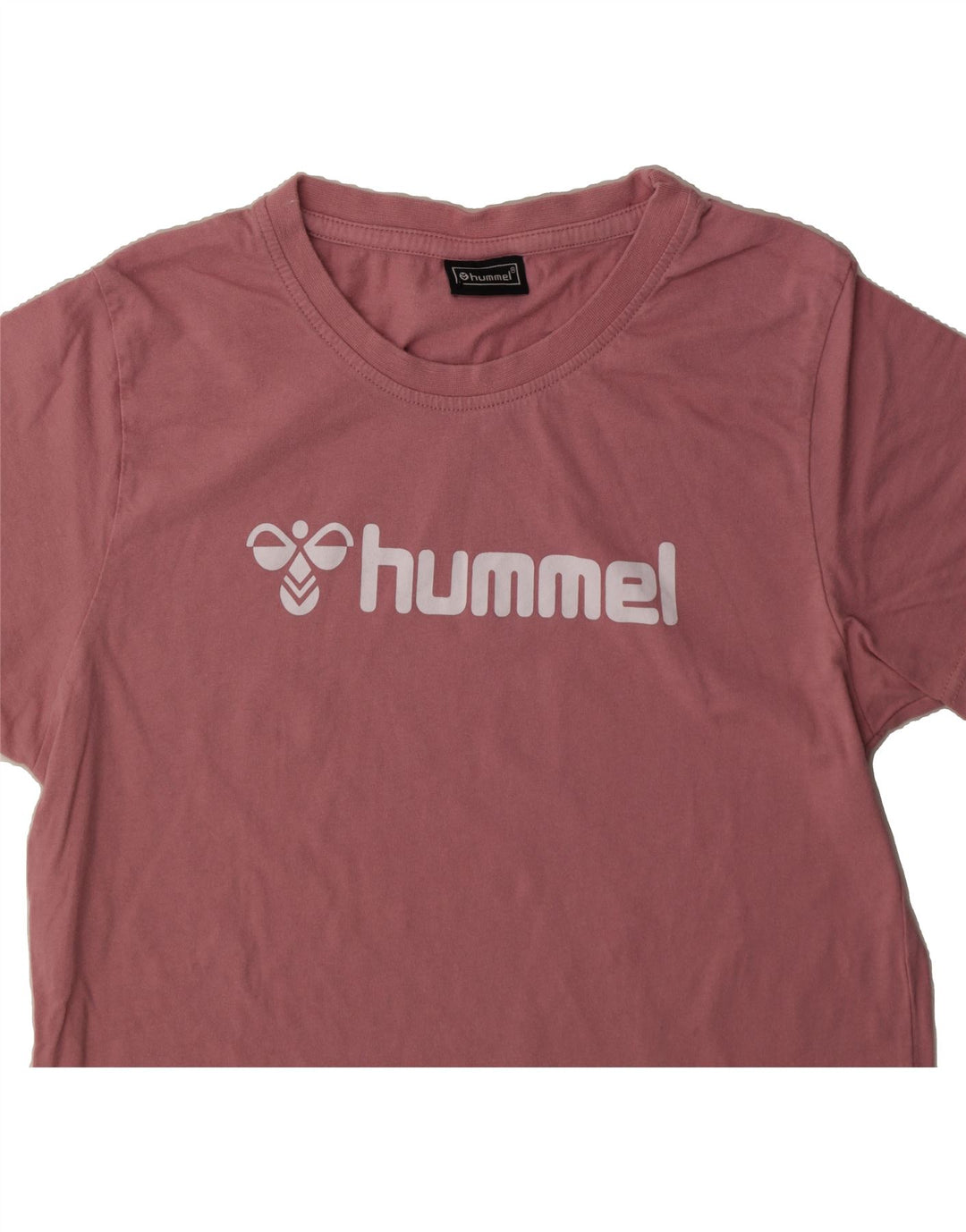 HUMMEL Womens Graphic T-Shirt Top UK 14 Medium Pink Cotton Vintage Hummel and Second-Hand Hummel from Messina Hembry 