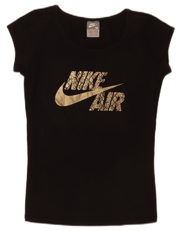 Nike grafisk T-shirt top til kvinder DK 10/12 Medium Sort