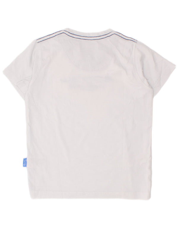 Harmont & Blaine drenge grafisk t-shirt top 5-6 år hvid bomuld