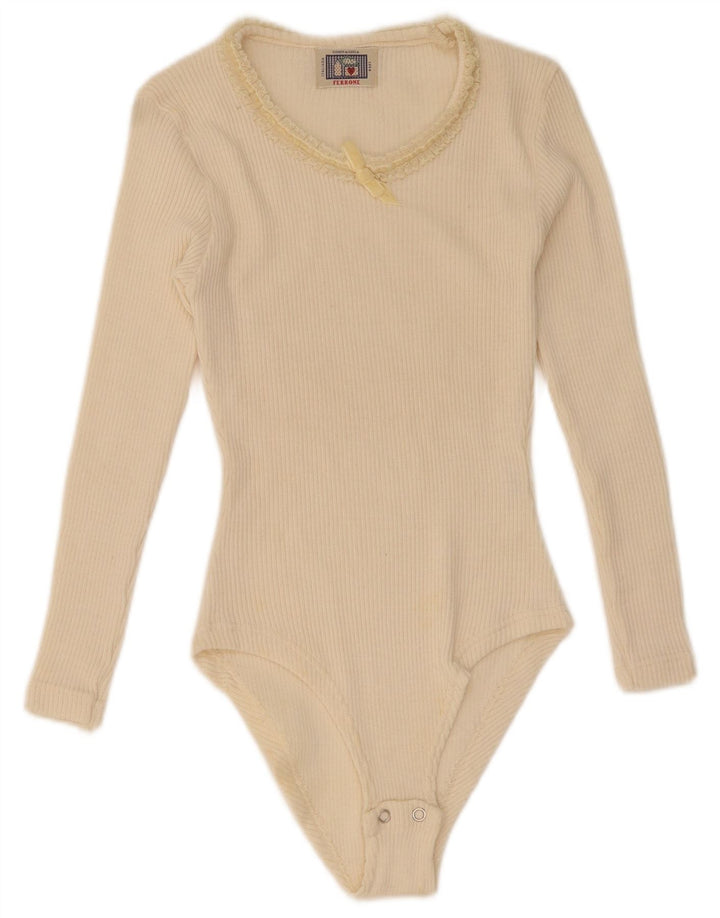 Compagnie Langærmet Bodysuit til kvinder UK 12 Medium Off White