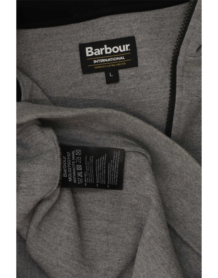 Barbour Hættetrøje med lynlås til mænd Stor grå polyester