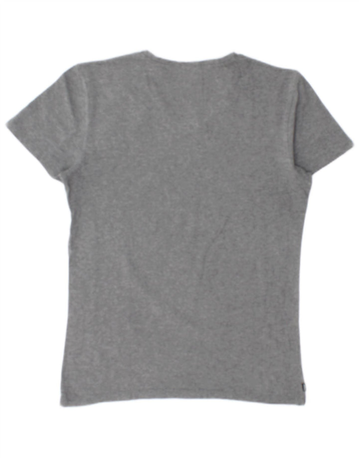 DIESEL Dame T-Shirt Top UK 12 Medium Grå