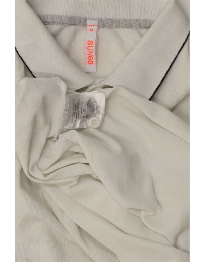 Sun68 Herre poloshirt Medium hvid bomuld
