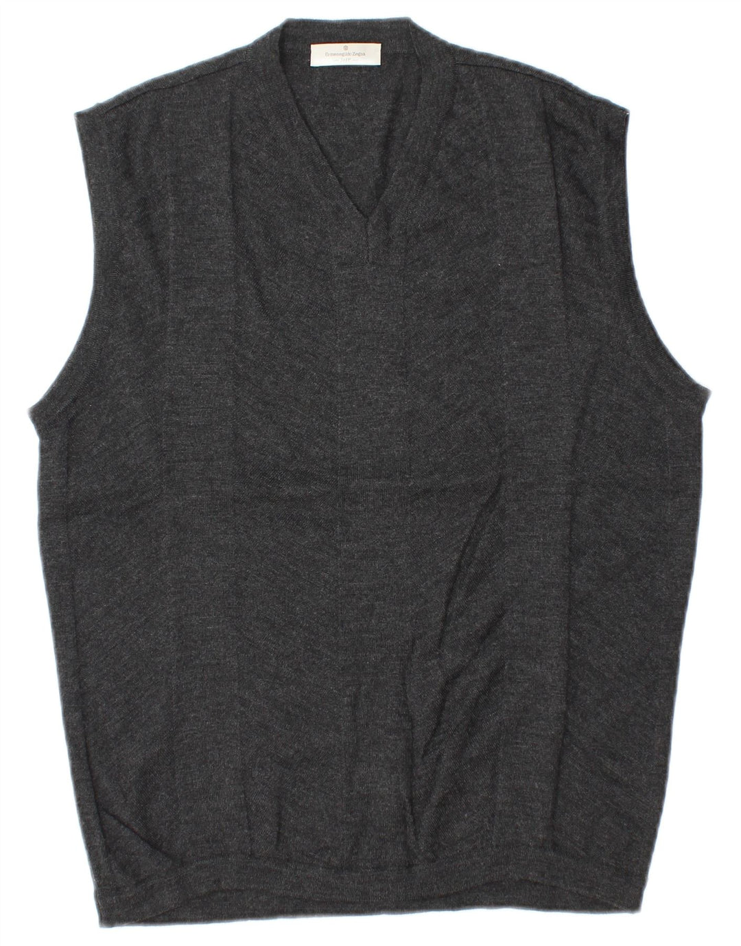 Ermenegildo Zegna Herrevest Tank Top IT 48 Lille Sort Uld