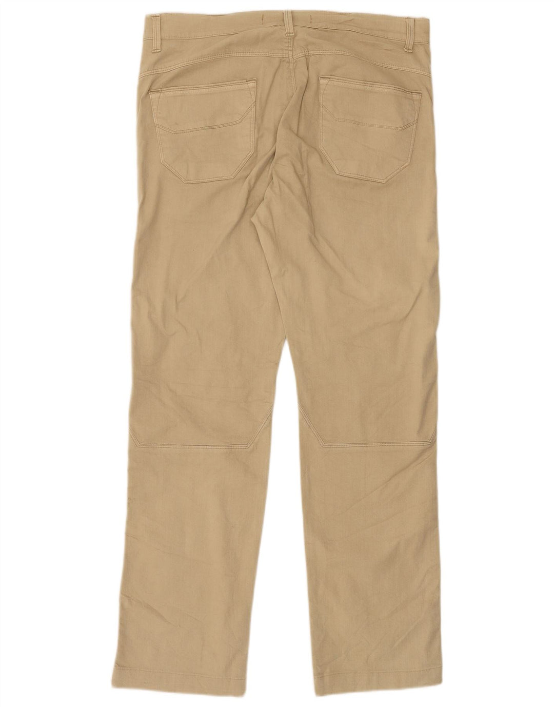 MALCOM Mens Straight Jeans IT 52 XL W36 L32 Beige Cotton