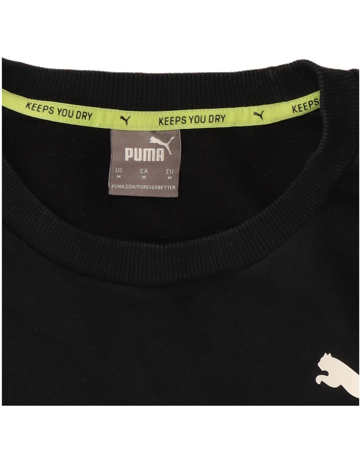 Puma Herre grafisk sweatshirt Jumper Medium Sort Colourblock