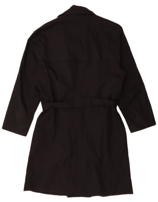 Zara Trench Coat til mænd UK 38 Medium Sort Polyester