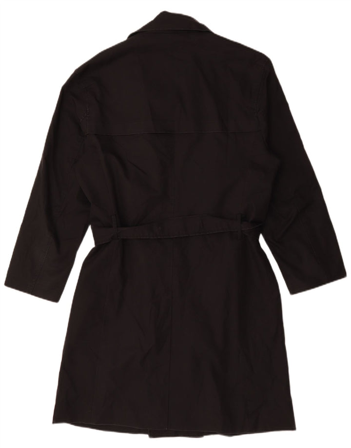 Zara Trench Coat til mænd UK 38 Medium Sort Polyester