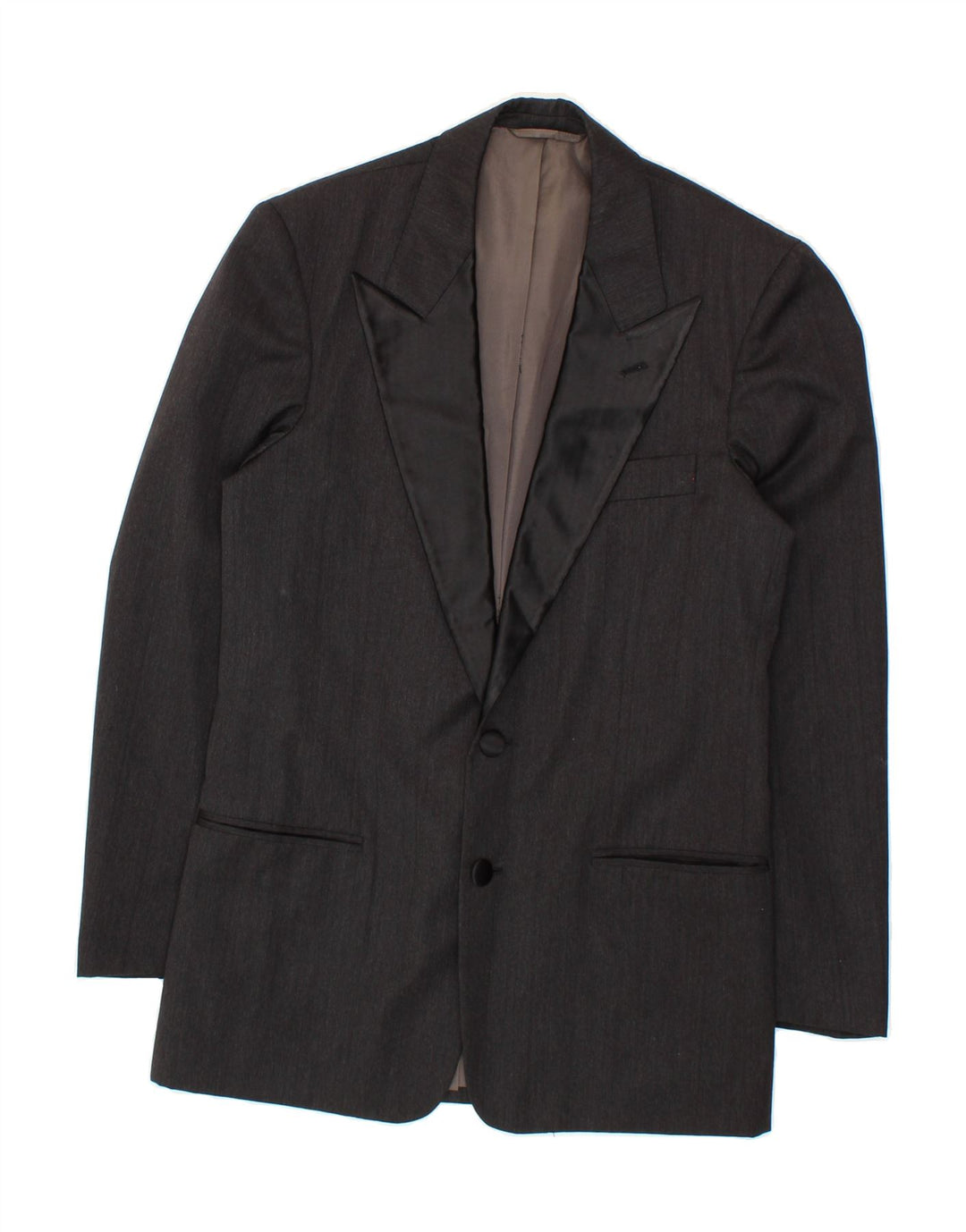 VINTAGE Mens 2 Button Blazer Jacket UK 36 Small Grey Vintage Vintage and Second-Hand Vintage from Messina Hembry 