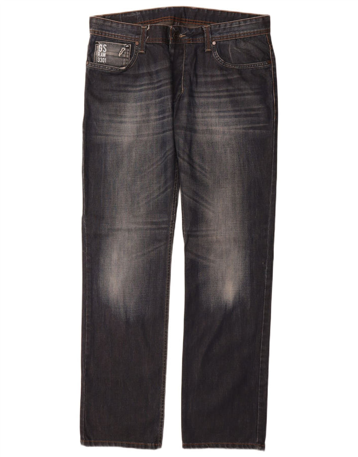 G-Star Straight Jeans til mænd W36 L34 Marineblå Bomuld