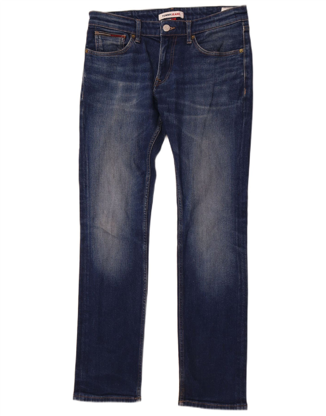 Tommy Hilfiger Herre Slim Jeans W30 L32 Blå Bomuld