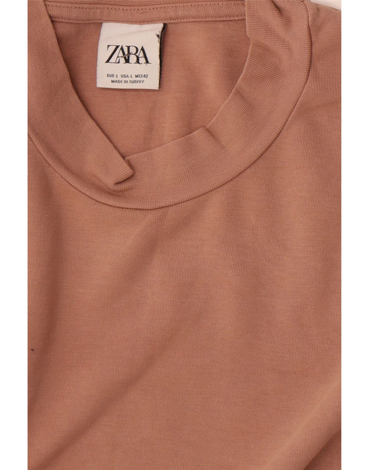 Zara Herre Top Langærmet Stor Brun