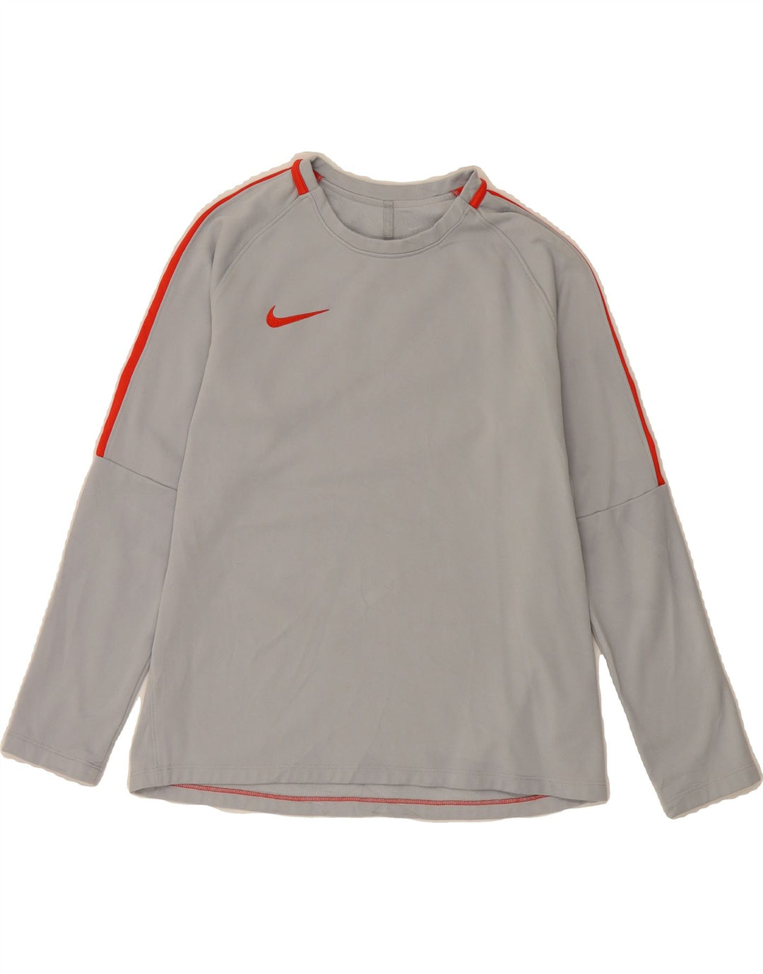 NIKE Dame Dri Fit Top Langærmet UK 14 Medium Grey Polyester