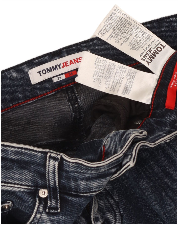 TOMMY HILFIGER Dame Super Skinny Jeans W32 L34 Blå Bomuld
