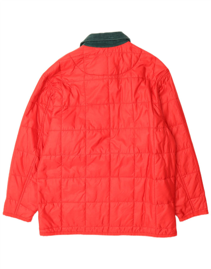 Diadora Herre Quiltet Jakke UK 38 Medium Rød Nylon