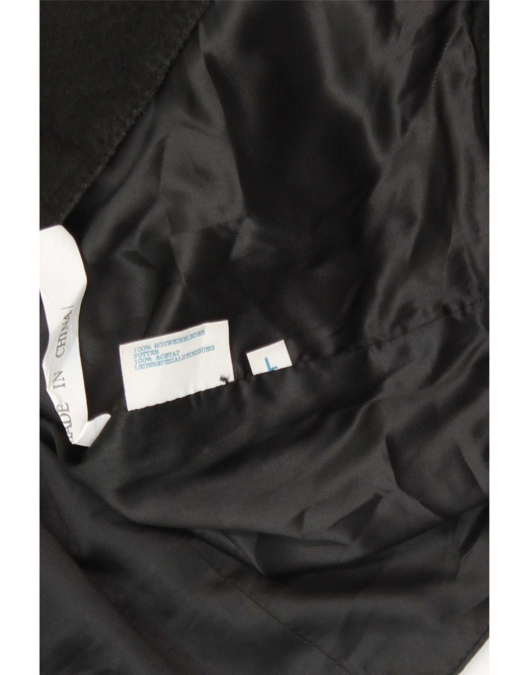 Vintage herre ruskind vest stort sort læder