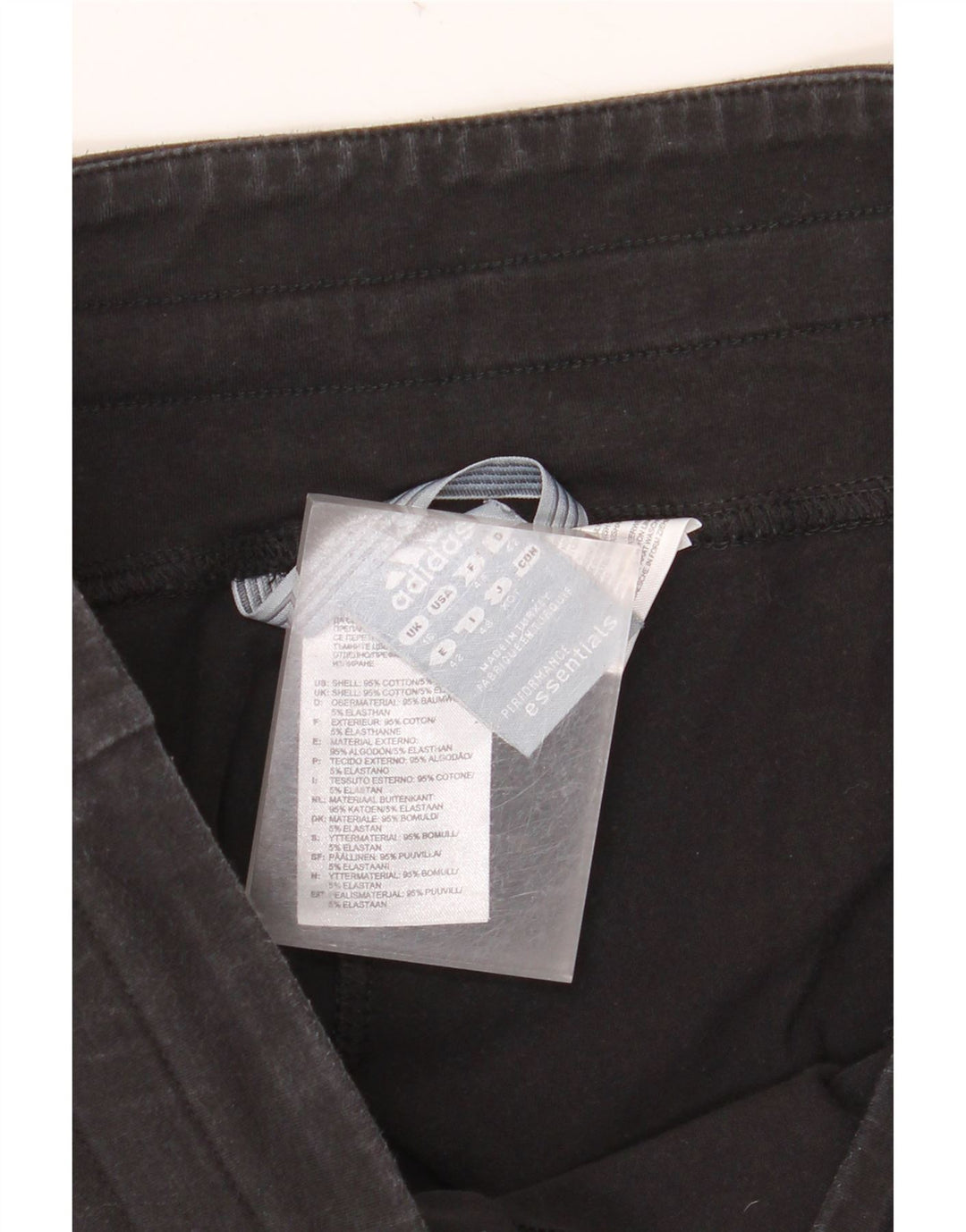 ADIDAS Dame Capri Træningsdragt Bukser Joggers UK 16 Large Black Bomuld