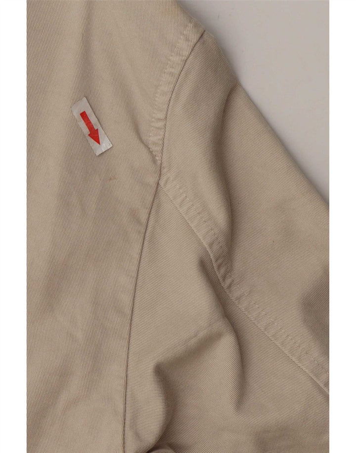 Benetton Herre Bomber Jacket UK 38 Medium Beige Bomuld