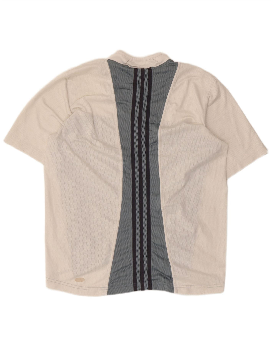 ADIDAS Herre T-Shirt Top UK 40/42 Medium White Colourblock Polyester