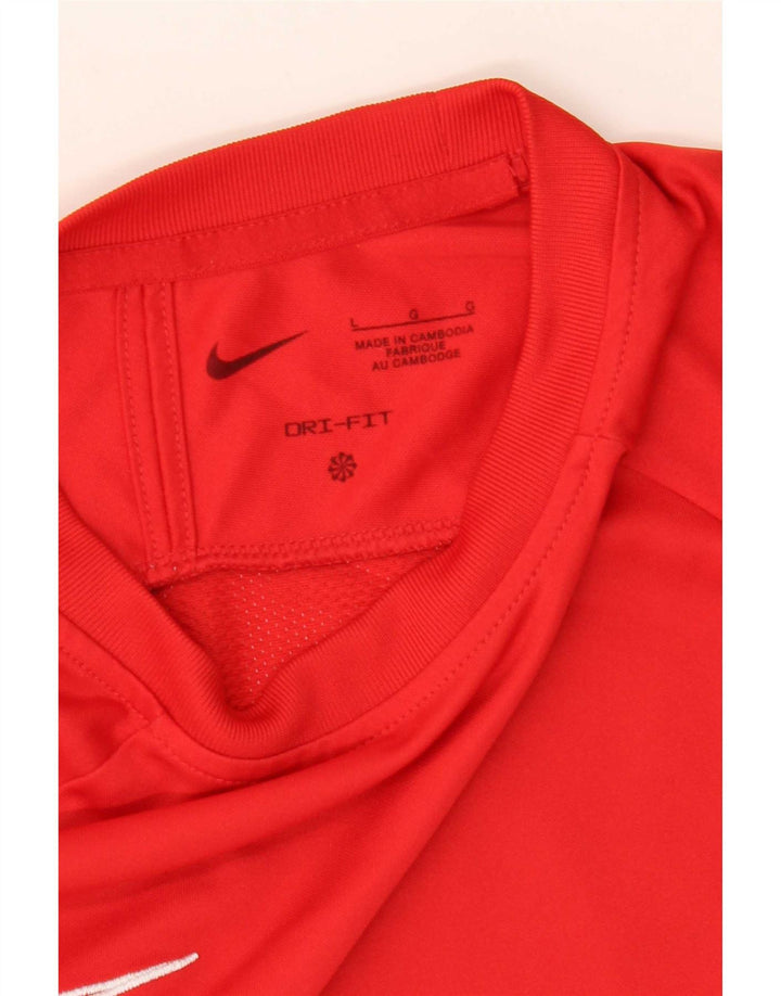 Nike Herre Dri Fit T-shirt Top Stor rød farveblok