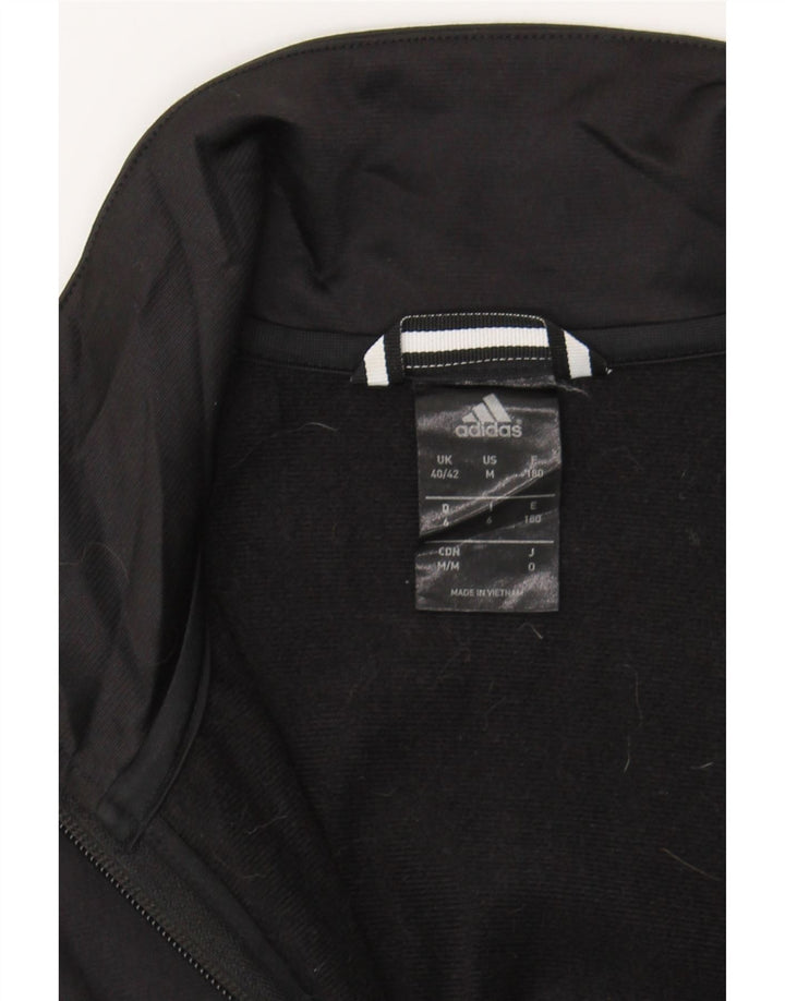 ADIDAS Mens Tracksuit Top Jacket UK 40/42 Medium Black Polyester Vintage Adidas and Second-Hand Adidas from Messina Hembry 