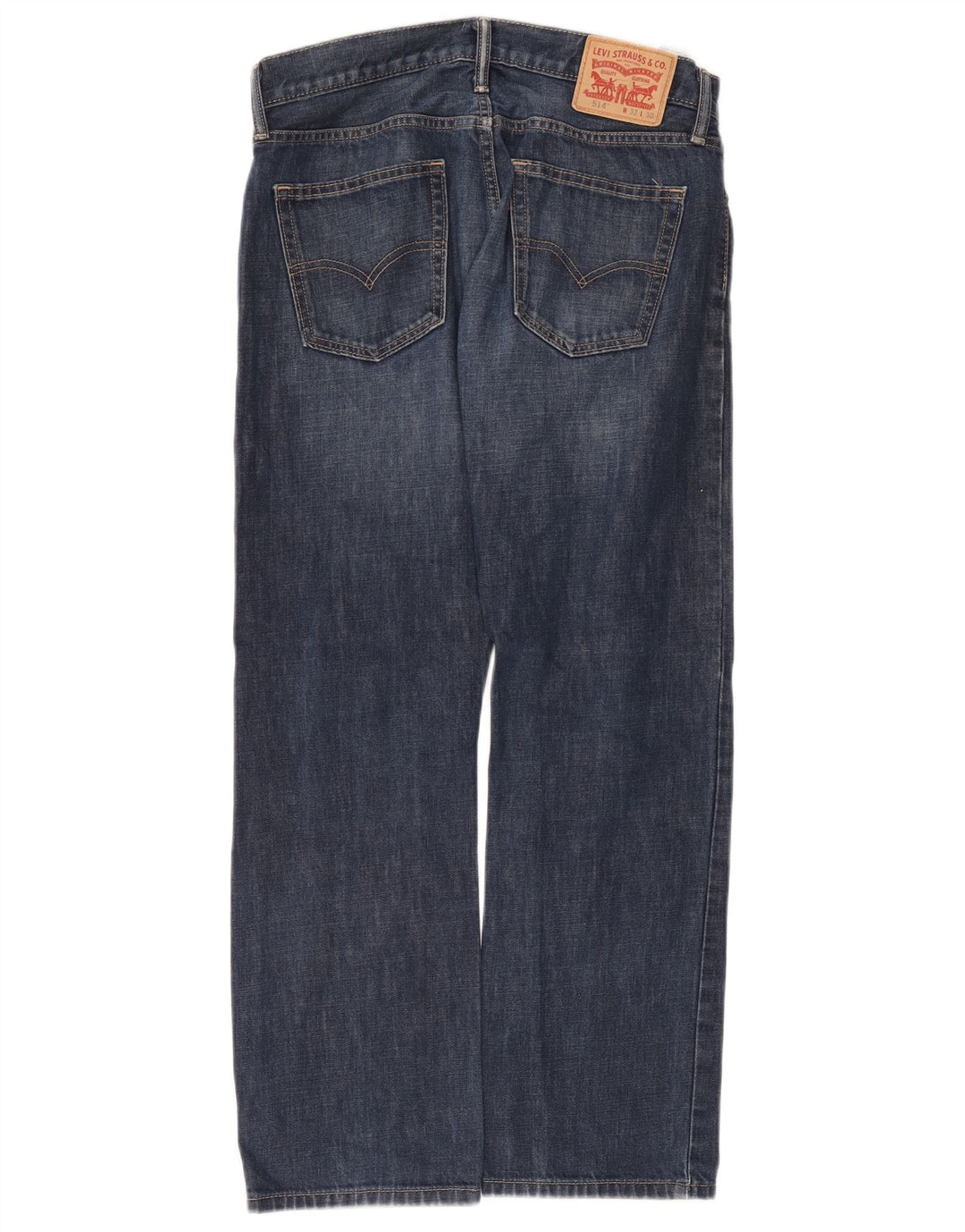 Levi's Herre 514 Straight Jeans W32 L30 Marineblå Bomuld