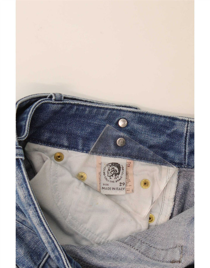 Diesel Dame Distressed Bootcut Jeans W29 L29 Blå Bomuld