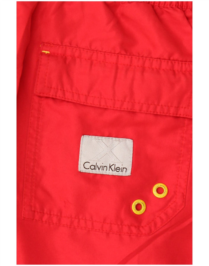 CALVIN KLEIN Herre Espana Grafiske svømmeshorts Medium Rød Colourblock
