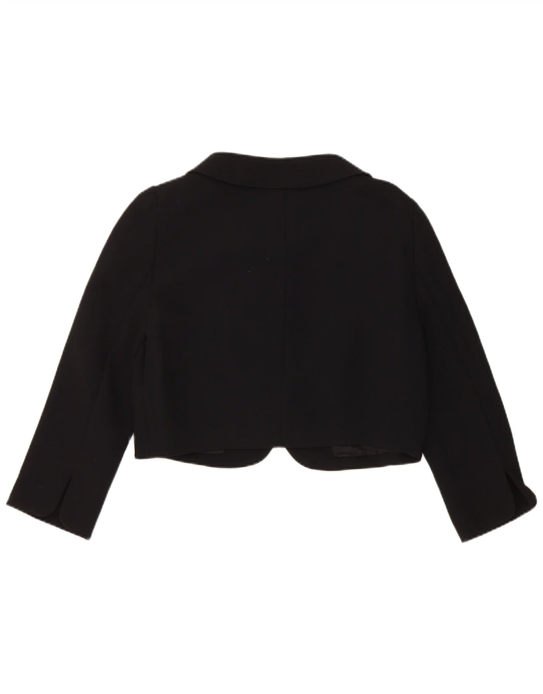 Luisa Spagnoli 3/4-ærmet Bolero-jakke til kvinder IT 44 Medium Sort Acetat