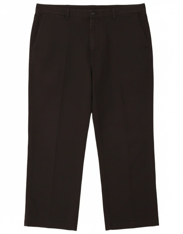 Izod Lige Chinobukser til mænd W48 L30 Sort bomuld