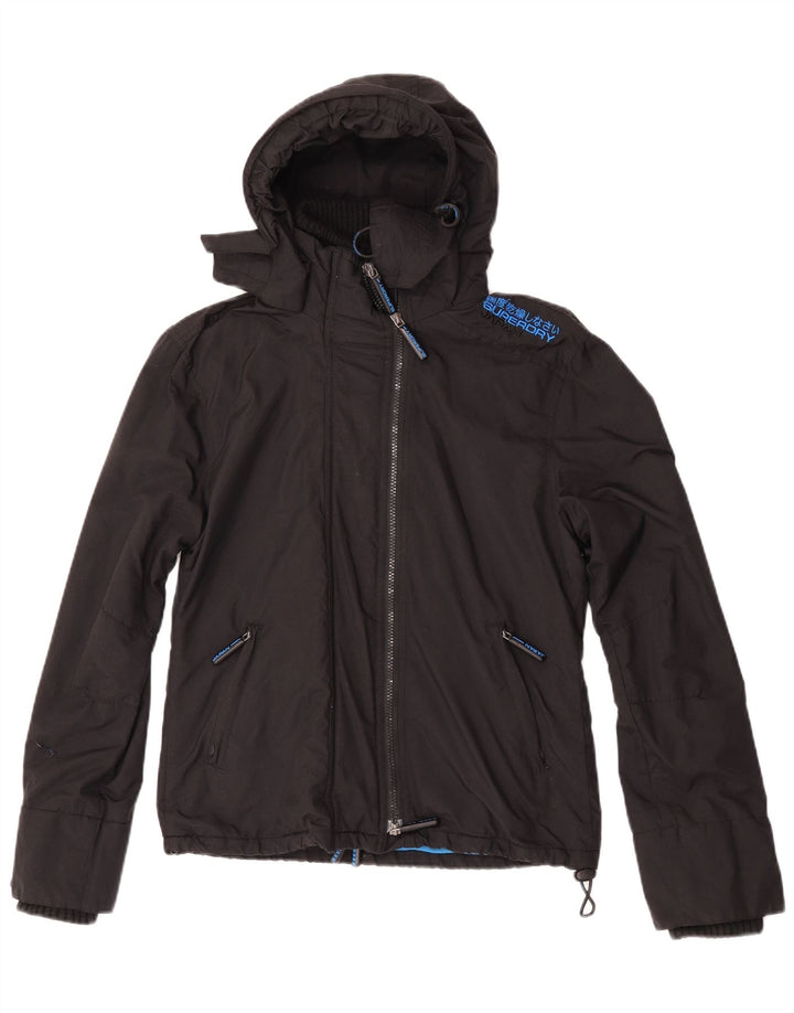 Superdry Graphic Windbreaker Jacket til kvinder UK 14 Medium Black