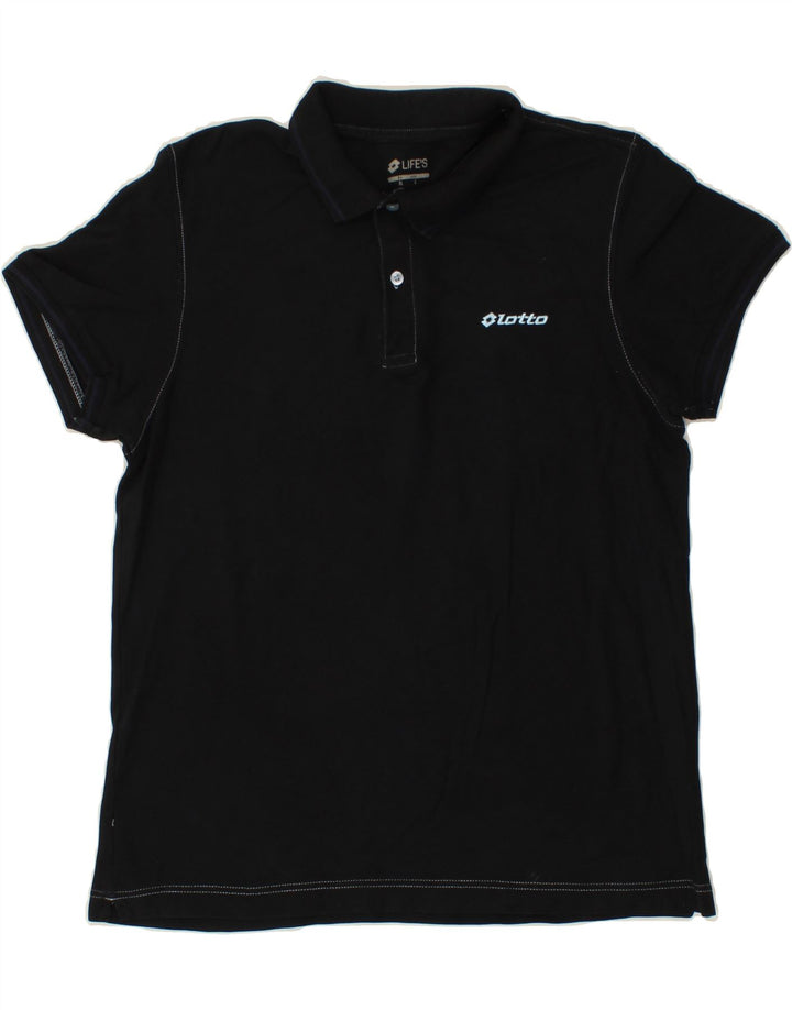 LOTTO Mens Polo Shirt XL Navy Blue Vintage Lotto and Second-Hand Lotto from Messina Hembry 