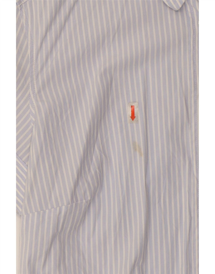 GANT Womens Short Sleeve Shirt UK 12 Medium  Blue Striped Cotton Vintage Gant and Second-Hand Gant from Messina Hembry 