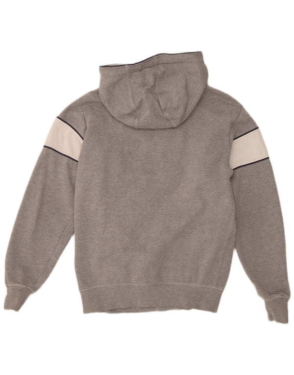 Ellesse Womens Graphic Zip Neck Hoodie Jumper UK 10 Small Grey Colourblock