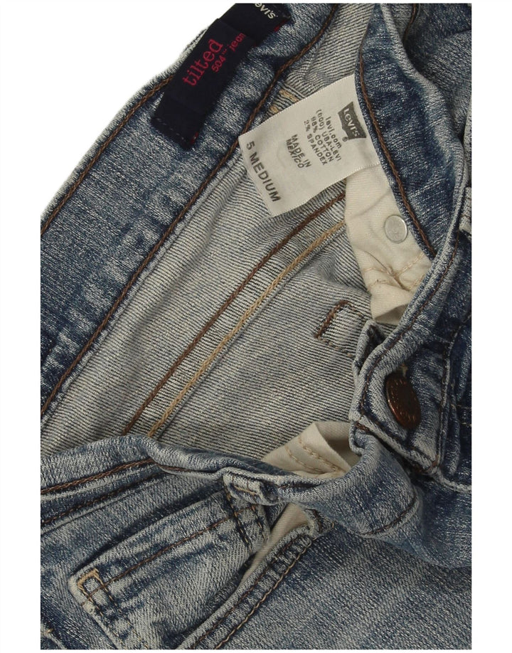 LEVI'S Dame 504 Tilted Straight Jeans US 5 Medium W28 L31 Blå Bomuld